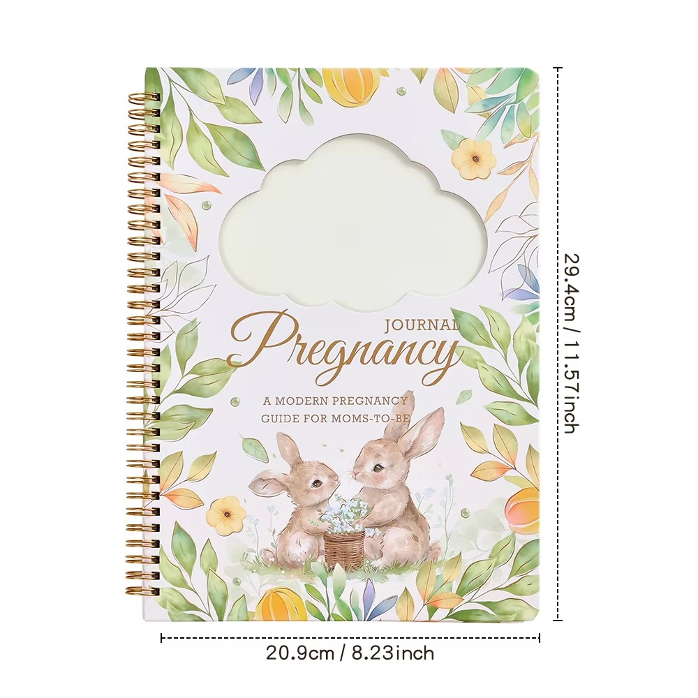 96-Sheet First-Time Mom Pregnancy Journal & Memory Book – Weekly Pregnancy Planner with Sonogram Photo Spaces, Stickers & Keepsake Pages – Thoughtful Gift for Expecting Moms
