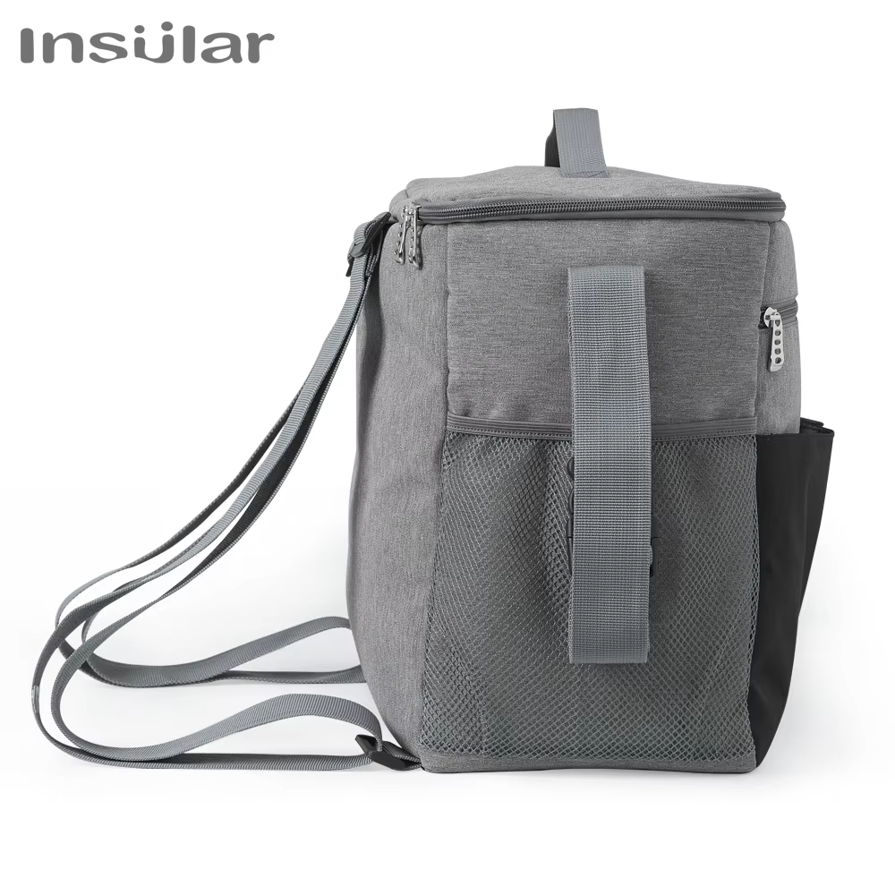 Insulated Mommy Diaper Bag Backpack – Large Capacity Baby Nappy Bag with Anti-Loss Zipper – Travel Maternity Nursing Backpack for Moms