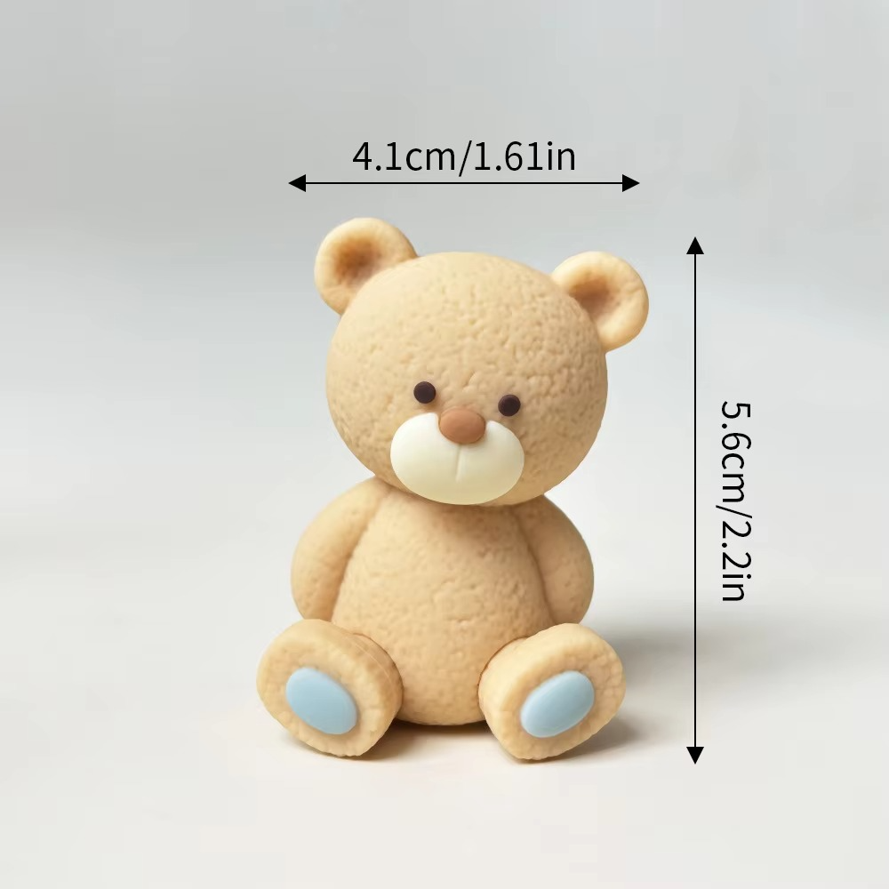 Gender Reveal Bear Cake Topper – Cute Bear Cake Decoration for Boy or Girl Baby Shower – Gender Reveal Party Supplies – Baby Birthday Cake Decor
