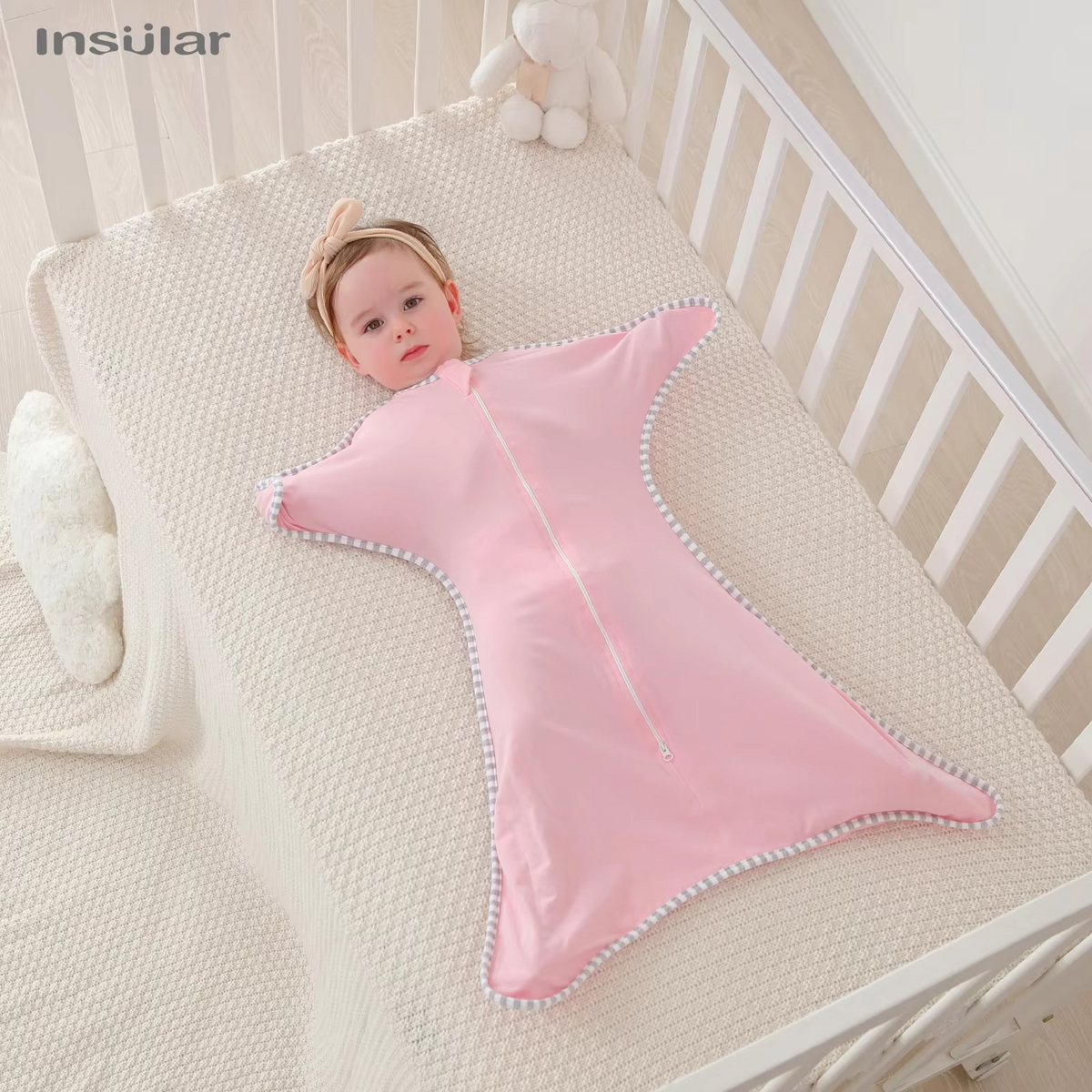 Newborn Baby Swaddle Blanket – Anti-Startle Cotton Baby Wrap – Soft Receiving Blanket for Infant Boys & Girls – Adjustable Sleep Sack Swaddling Wrap
