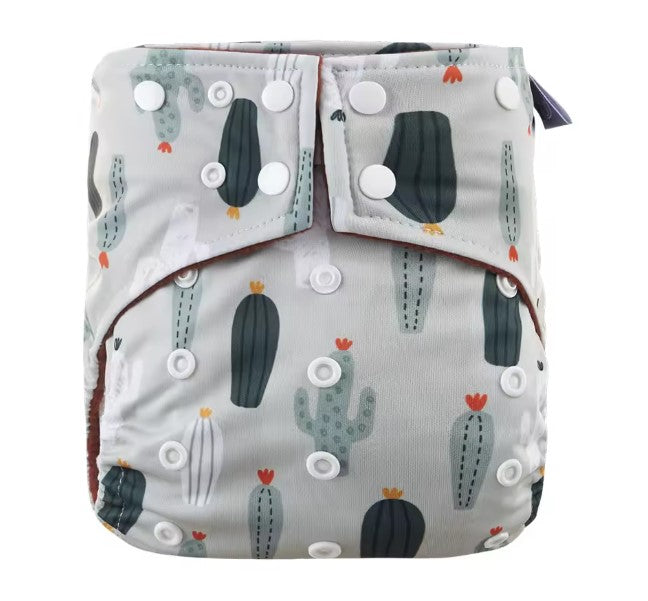 Elinfant New Arrival Print Fralda Ecologica Coffee Fleece Inner Waterproof Cloth Diaper