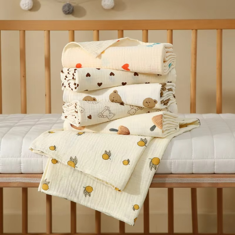 Baby Cotton Muslin Swaddle Blanket – Soft Gauze Receiving Blanket, Bath Towel & Sleep Blanket for Newborns – Breathable Toddler Swaddling Wrap