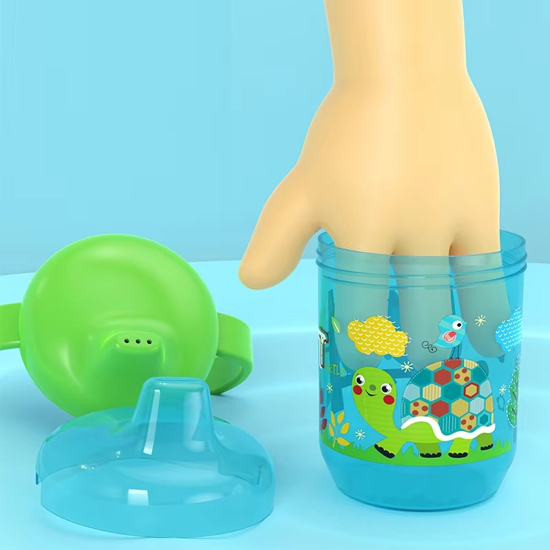1PC Baby Duckbill Drinking Cup – Wide Mouth Training Cup with Double Handles – Spill-Resistant Toddler Learning Cup for Independent Drinking