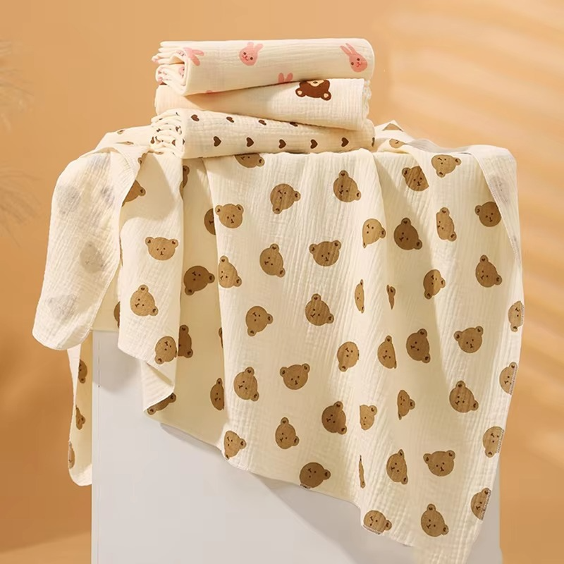 Baby Cotton Muslin Swaddle Blanket – Soft Gauze Receiving Blanket, Bath Towel & Sleep Blanket for Newborns – Breathable Toddler Swaddling Wrap