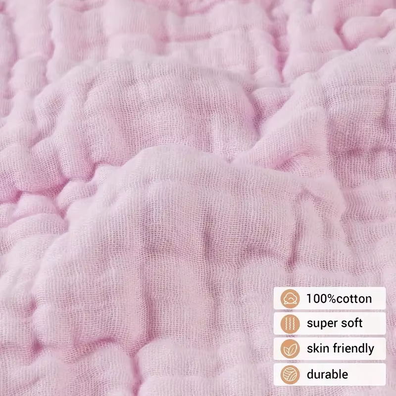3PCS/5PCS Plain Cotton Gauze Small Square Towels – Soft Baby Face Cloths, Washcloths & Burp Towels for Newborns & Toddlers