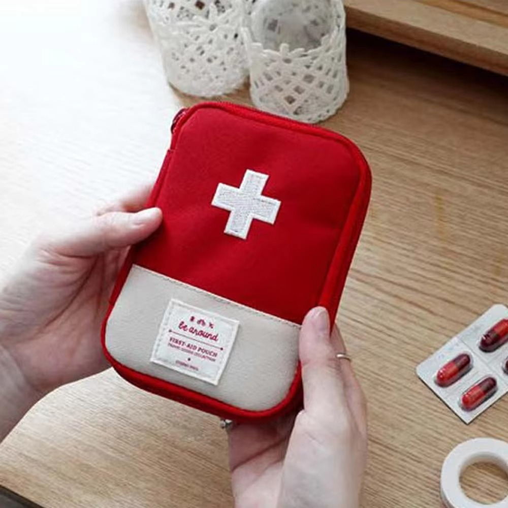 Mini Portable Medicine Bag – First Aid Kit Storage Pouch – Travel Medical Emergency Organizer – Home Medicine & Pill Storage Bag for Outdoor Use