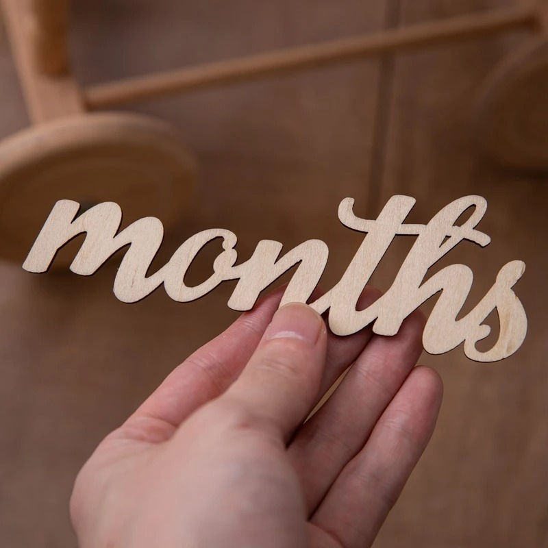 20PCS Wooden Baby Milestone Cards Set – Pregnancy & Baby Growth Milestone Markers – Reversible Monthly Milestone Discs – Newborn Photography Props & Baby Shower Gift
