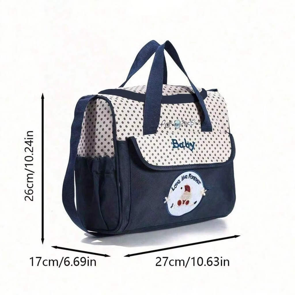 Lightweight Waterproof Mommy Diaper Bag – Large Capacity Cartoon Bear Shoulder Tote – Portable Crossbody Baby Bag for Travel, Nursing & Baby Essentials