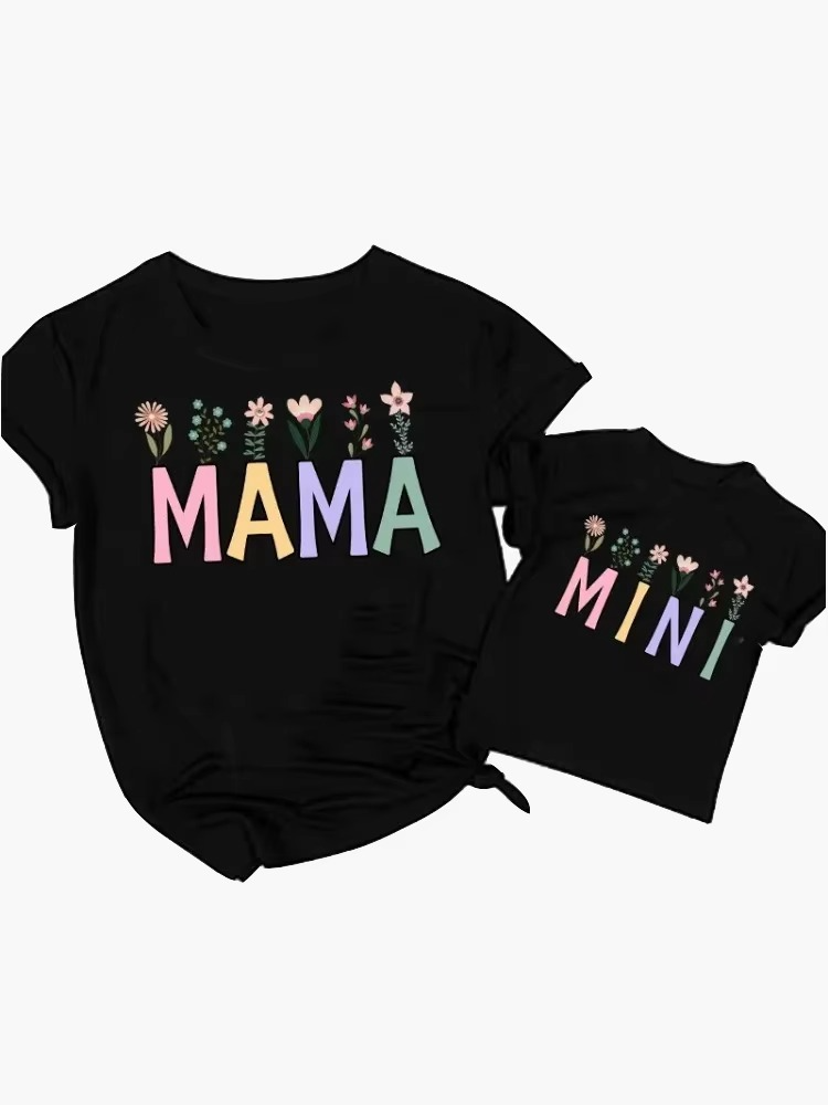 Lovely Cartoon Family Matching Shirts – Dad Mom Brother Sister Matching T-Shirts – Cute Family Birthday Outfit – Parent Child Matching Clothes for Family Photos