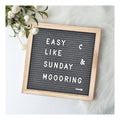 Felt Letter Board with 294 Letters, Numbers & Symbols - 10 x 10 inch Changeable Message Board with Wooden Frame Wall Mount Hook, Gray & Wood