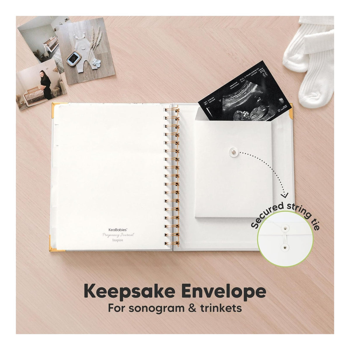 Pregnancy Journal for First Time Moms Gifts - 90 Pages Hardcover Pregnancy Memory Book, Beautiful & Cute Baby Book Keepsake, Ultrasound Baby Scrapbook, New Mom Gifts for Mother's Day