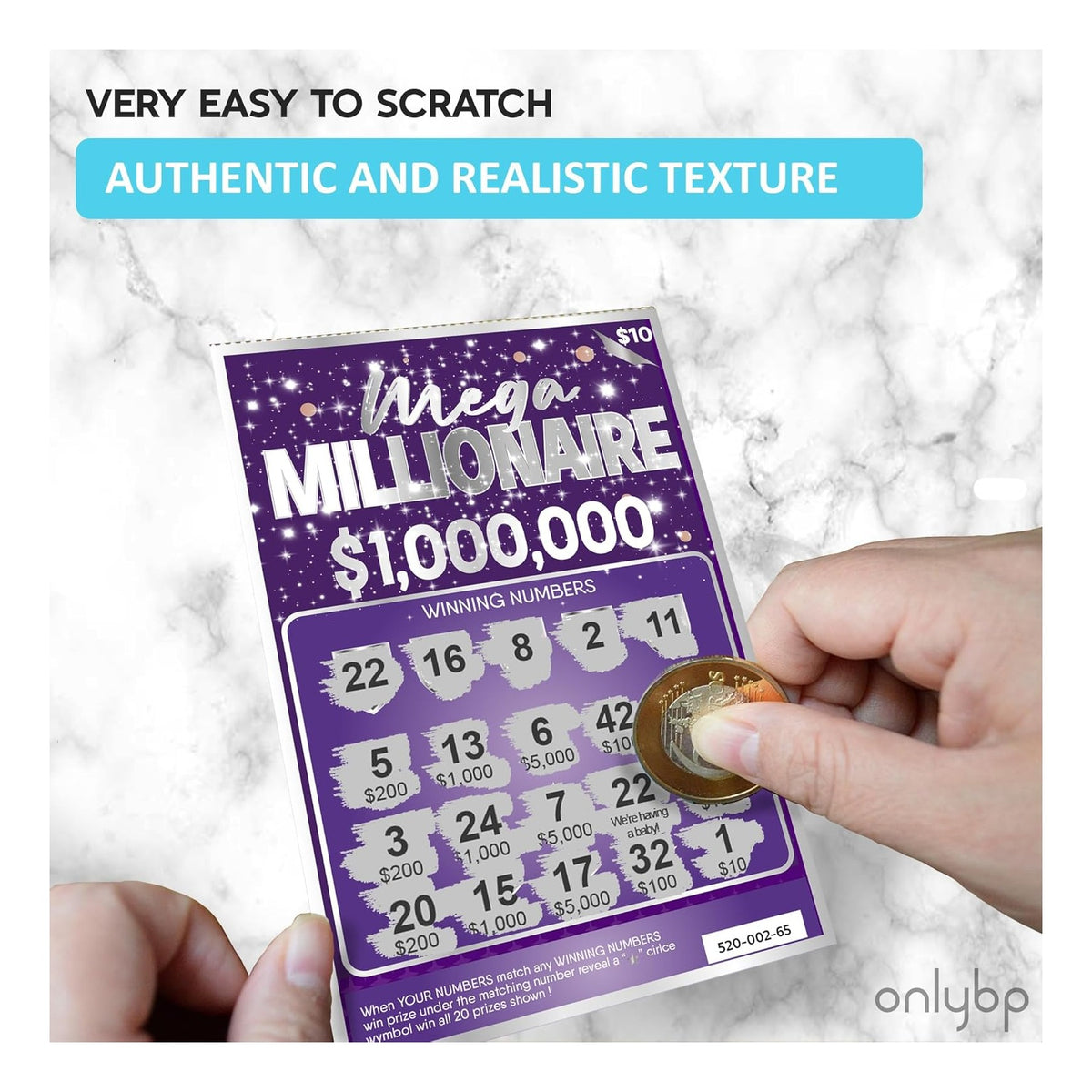 10 Pregnancy Announcement Scratch Off Cards - Fun and Creative Fake Lottery Tickets for Baby Announcement - Perfect for Surprising Family and Friends with Baby Reveal