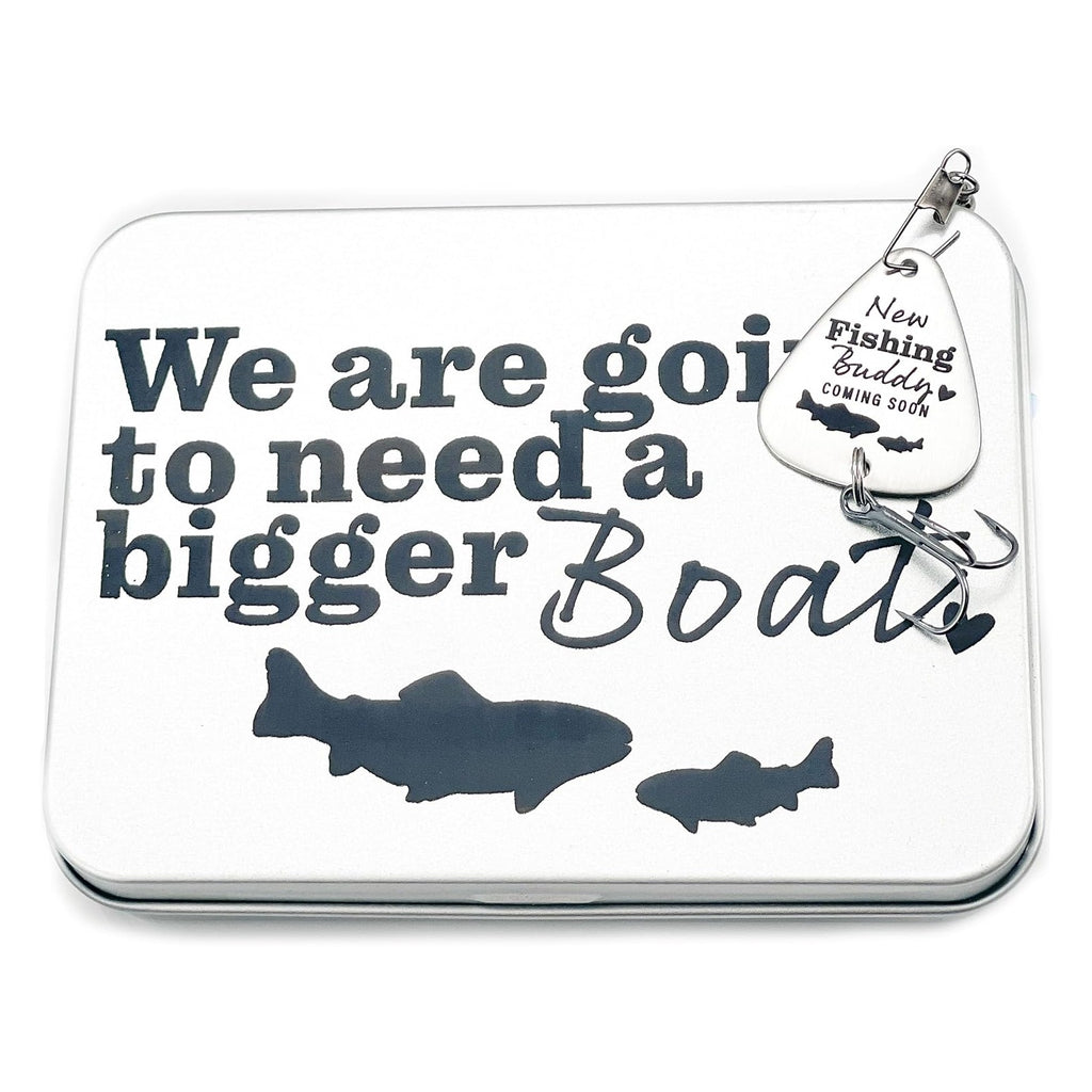 Promoted to Grandpa Fishing Pregnancy Announcement – Grandparent Baby Reveal Gift – Pregnancy Reveal for Grandpa – Fishing Theme Baby Announcement Keepsake ST-FBA-PREG-GPA-Lure