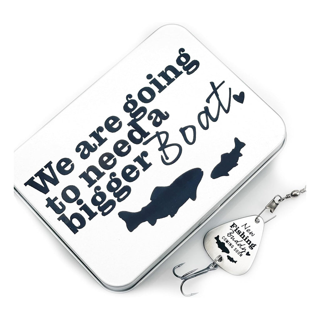 Promoted to Grandpa Fishing Pregnancy Announcement – Grandparent Baby Reveal Gift – Pregnancy Reveal for Grandpa – Fishing Theme Baby Announcement Keepsake ST-FBA-PREG-GPA-Lure