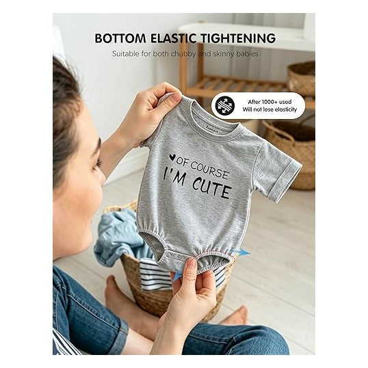 Baby Bodysuits, Short Sleeve, Baby Boys Girls Romper, Infant Outfits, Cosy Soft Breathable Outfits