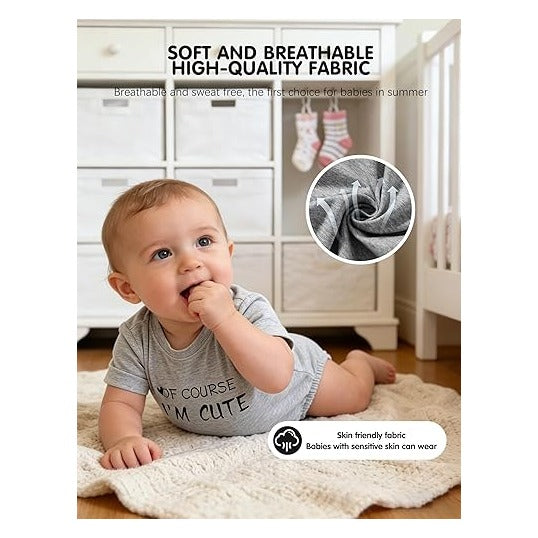 Baby Bodysuits, Short Sleeve, Baby Boys Girls Romper, Infant Outfits, Cosy Soft Breathable Outfits