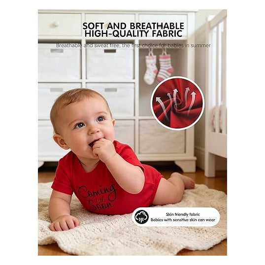 Baby Bodysuits, Short Sleeve, Baby Boys Girls Romper, Infant Outfits, Cosy Soft Breathable Outfits