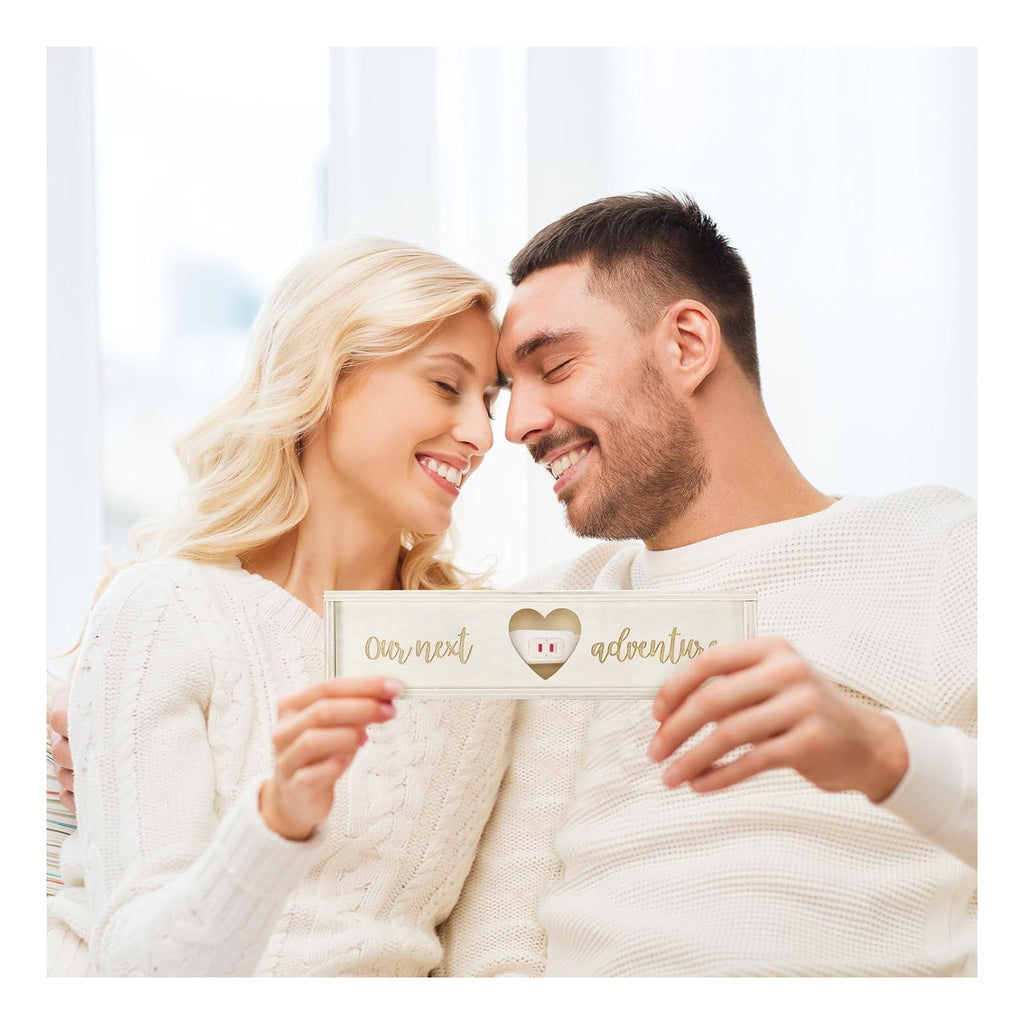 Pregnancy Test Gifts Box Keepsake Box Pregnancy Announcement for Husband Wooden Baby Reveal Announcements Surprise Ideas Test Holder Baby Souvenir Gifts for Dad Grandma Grandparents