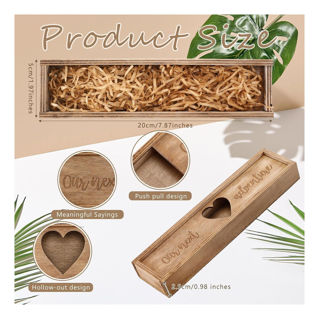 Pregnancy Test Gifts Box Keepsake Box Pregnancy Announcement for Husband Wooden Baby Reveal Announcements Surprise Ideas Test Holder Baby Souvenir Gifts for Dad Grandma Grandparents