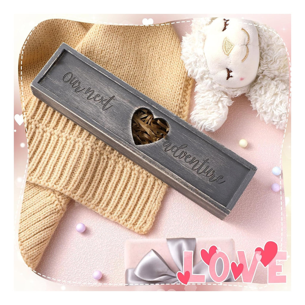 Pregnancy Test Gifts Box Keepsake Box Pregnancy Announcement for Husband Wooden Baby Reveal Announcements Surprise Ideas Test Holder Baby Souvenir Gifts for Dad Grandma Grandparents