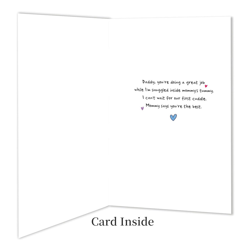 Fathers Day Card for Dad to be & New Father to be，Expectant Dad Father's Day Card Gifts from the Bump，Fathers Day Cards Gift from Unborn Baby，Pregnancy Announcement for Husband