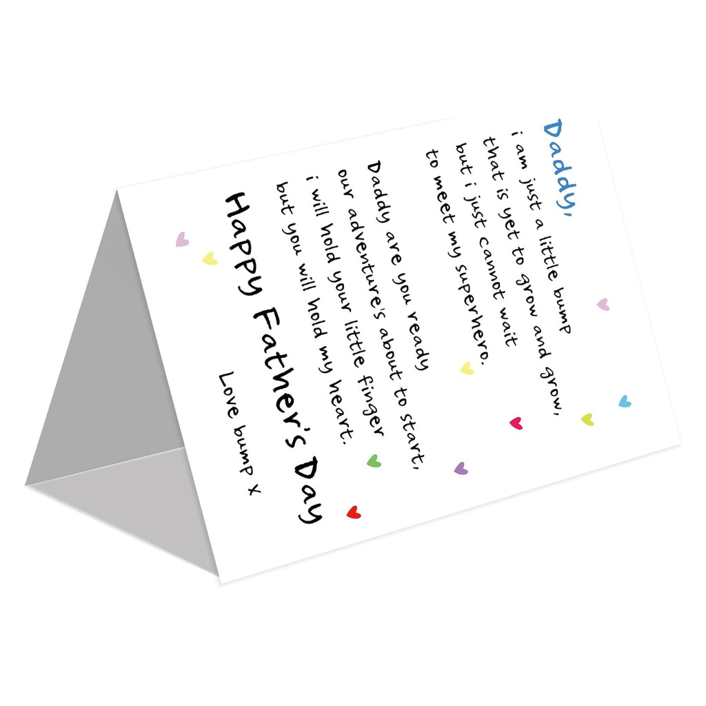Fathers Day Card for Dad to be & New Father to be，Expectant Dad Father's Day Card Gifts from the Bump，Fathers Day Cards Gift from Unborn Baby，Pregnancy Announcement for Husband