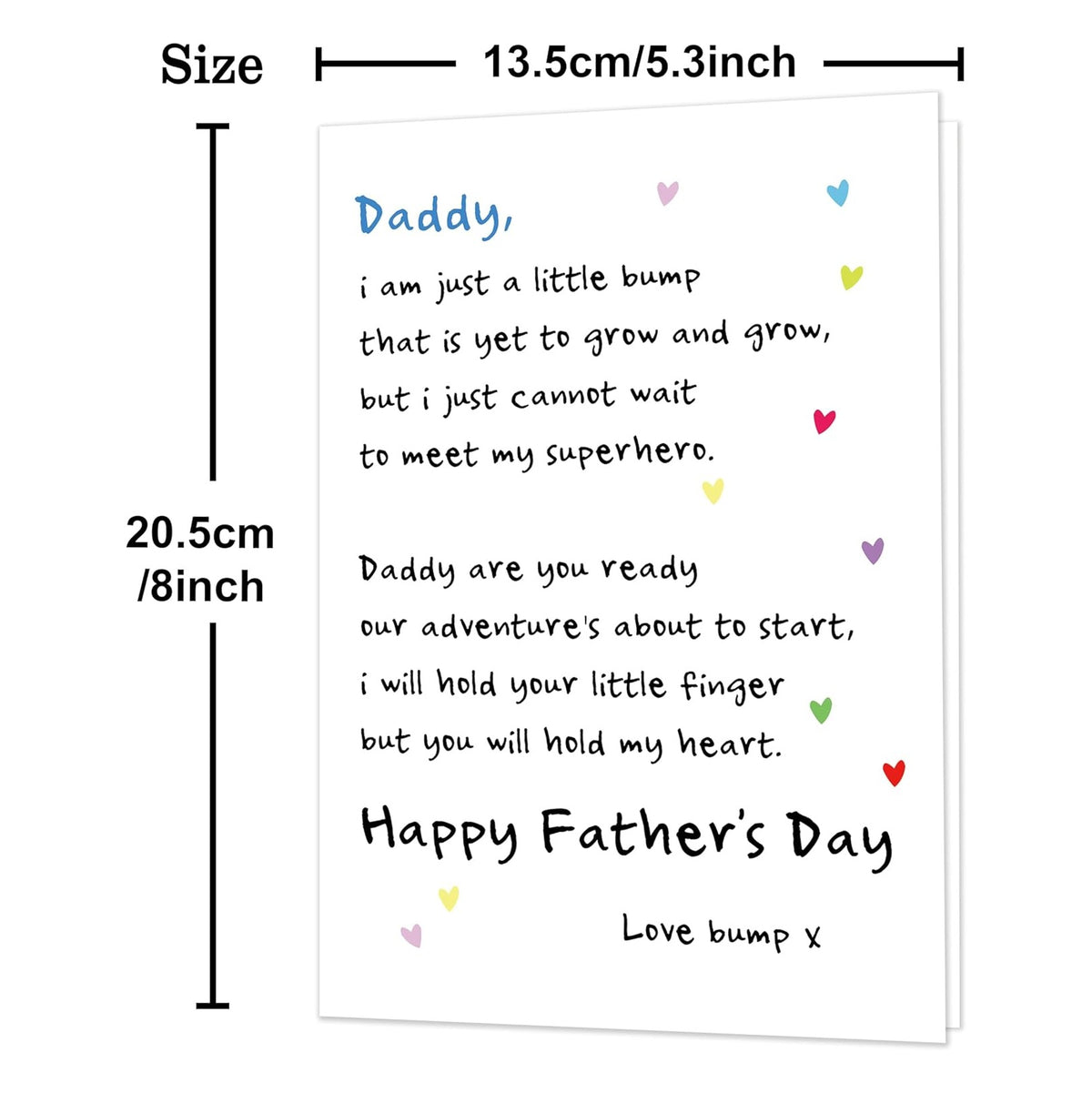 Fathers Day Card for Dad to be & New Father to be，Expectant Dad Father's Day Card Gifts from the Bump，Fathers Day Cards Gift from Unborn Baby，Pregnancy Announcement for Husband