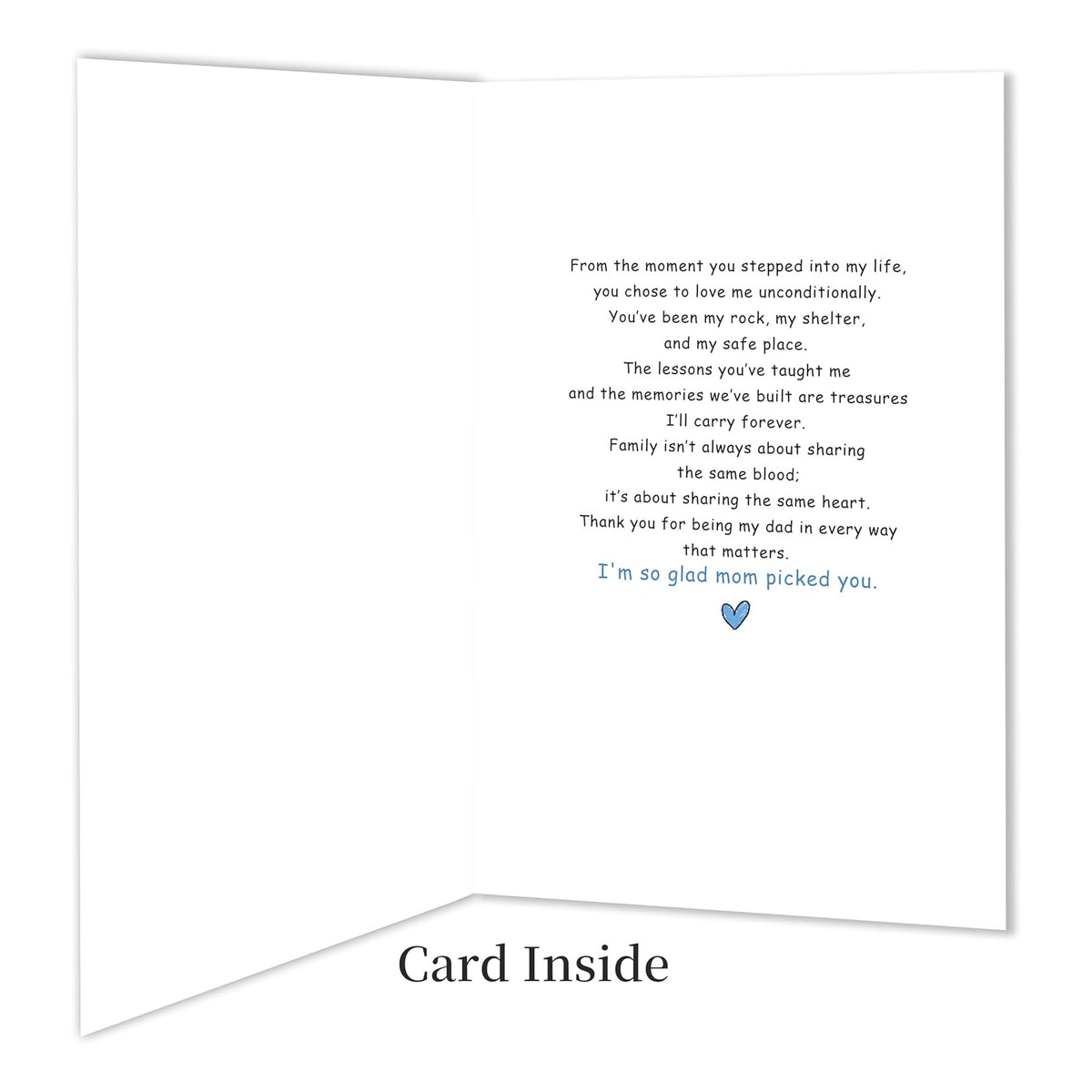 Step Dad Fathers Day Card，Step & Bonus Dad Fathers Day Card Gifts，Stepdad Father's Day Cards Gifts from Step Daughter Step Son，Unique Stepdad Father's Day Cards with Emotional Message