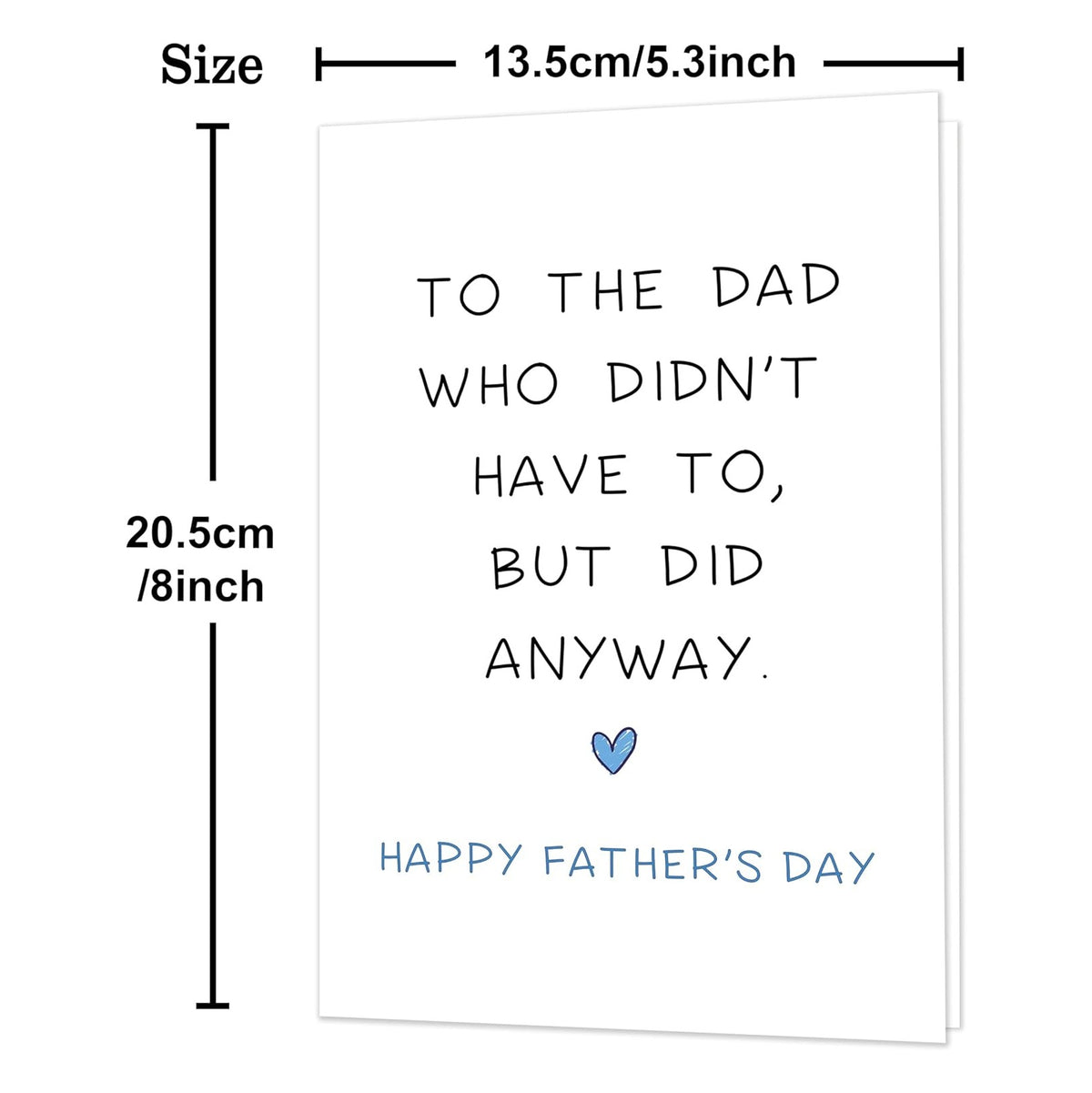 Step Dad Fathers Day Card，Step & Bonus Dad Fathers Day Card Gifts，Stepdad Father's Day Cards Gifts from Step Daughter Step Son，Unique Stepdad Father's Day Cards with Emotional Message