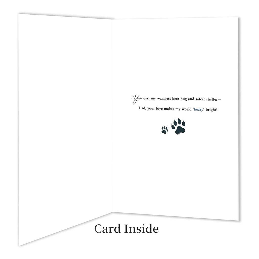 Funny Fathers Day Card for Dad，Fathers Day Card Gifts Decorations for Dad from Daughter Son Kids，Humorous Father's Day Cards Gifts with Heartfelt Design - Daddy Bear I Love You BEARY Much