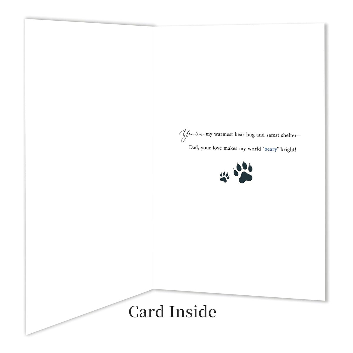 Funny Fathers Day Card for Dad，Fathers Day Card Gifts Decorations for Dad from Daughter Son Kids，Humorous Father's Day Cards Gifts with Heartfelt Design - Daddy Bear I Love You BEARY Much