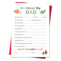 Funny Fathers Day Card for Dad，Fathers Day Card Gifts Decorations for Dad from Daughter Son Kids，Heartfelt Father's Day Cards Gifts，Funny Interactive Fill-in-the-Blank Tribute Cards
