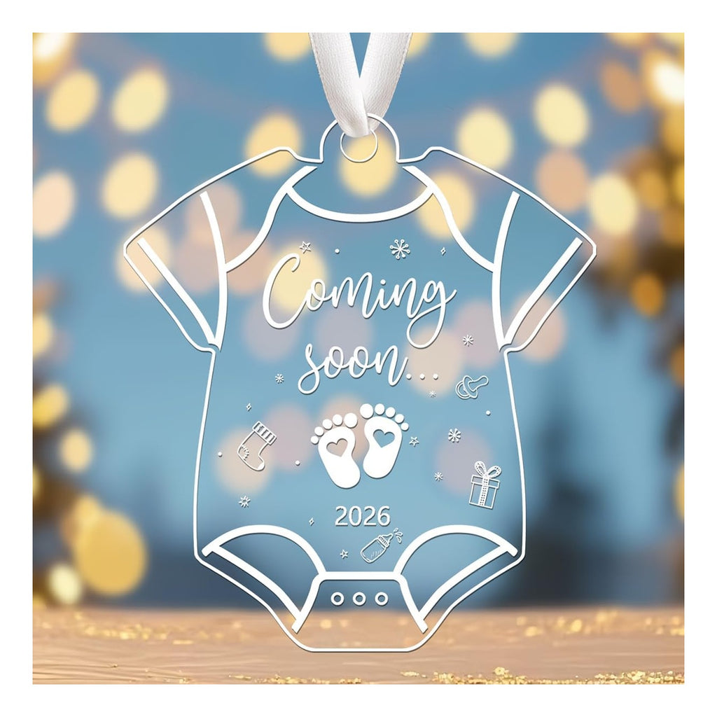 Tree Decorations Hanging Ornaments for 1pc Acrylic Pregnancy Coming Soon 2026 Outdoor Indoor Home Decor