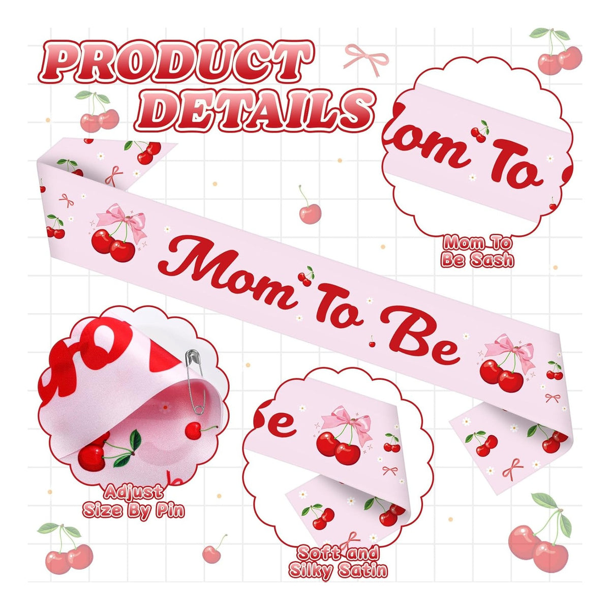 Baby Shower Decorations Mom to Be Sash and Dad to Be Pin Flower Crown for Baby Shower Gender Reveals Party Favors Pregnancy Props Gift