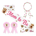Highland Cow Baby Shower Decorations Mom to Be Sash and Dad to Be Pin Flower Crown for Cow Baby Shower Gender Reveals Party Favors Pregnancy Props Gift