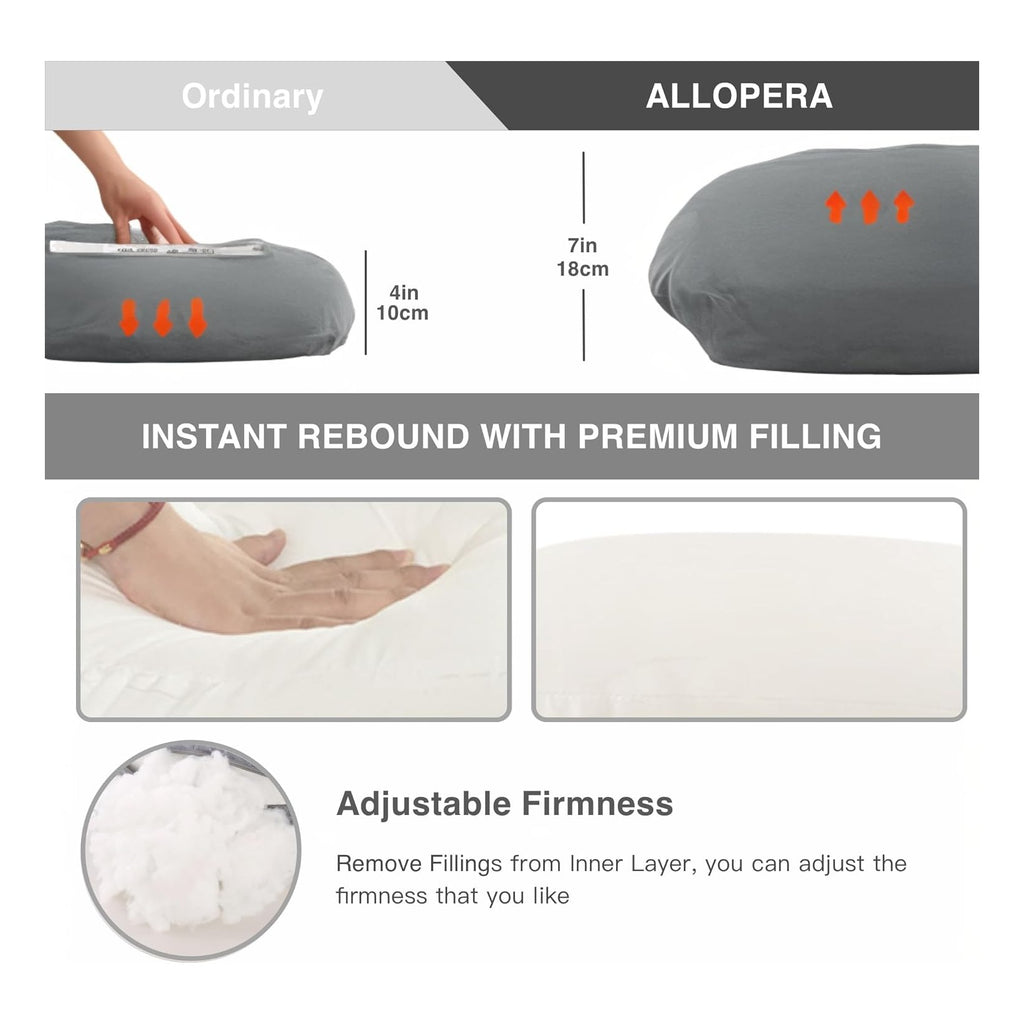 Pregnancy Pillow, Full Body  Maternity Pillow with Removable Washable Cover - Sleep Support for Legs, Back, Neck, Shoulder, HIPS, Belly for Pregnent Women