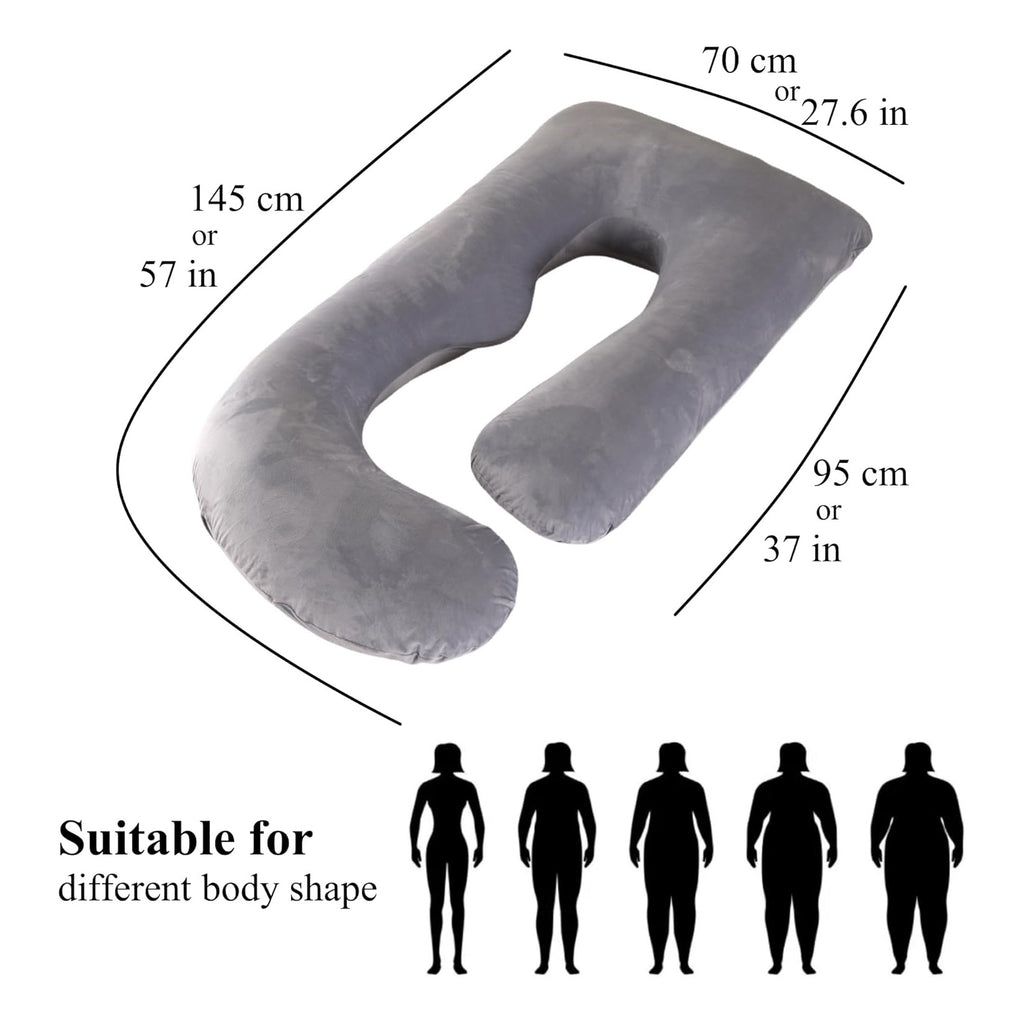 Pregnancy Pillow, Full Body  Maternity Pillow with Removable Washable Cover - Sleep Support for Legs, Back, Neck, Shoulder, HIPS, Belly for Pregnent Women