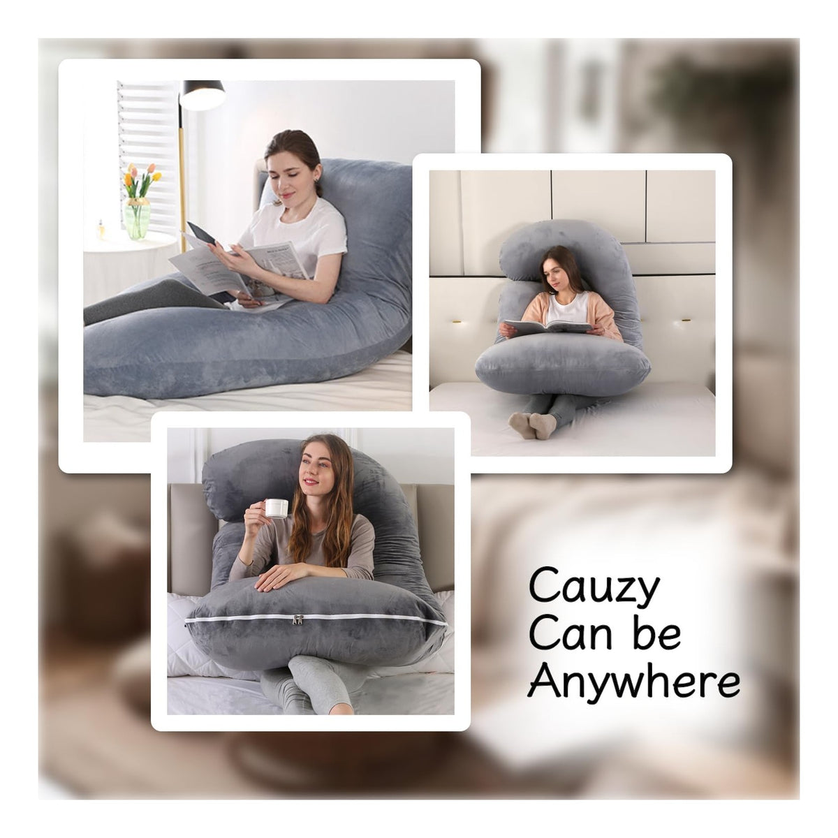 Pregnancy Pillow, Full Body  Maternity Pillow with Removable Washable Cover - Sleep Support for Legs, Back, Neck, Shoulder, HIPS, Belly for Pregnent Women