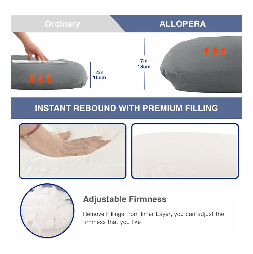 Pregnancy Pillow, Full Body  Maternity Pillow with Removable Washable Cover - Sleep Support for Legs, Back, Neck, Shoulder, HIPS, Belly for Pregnent Women