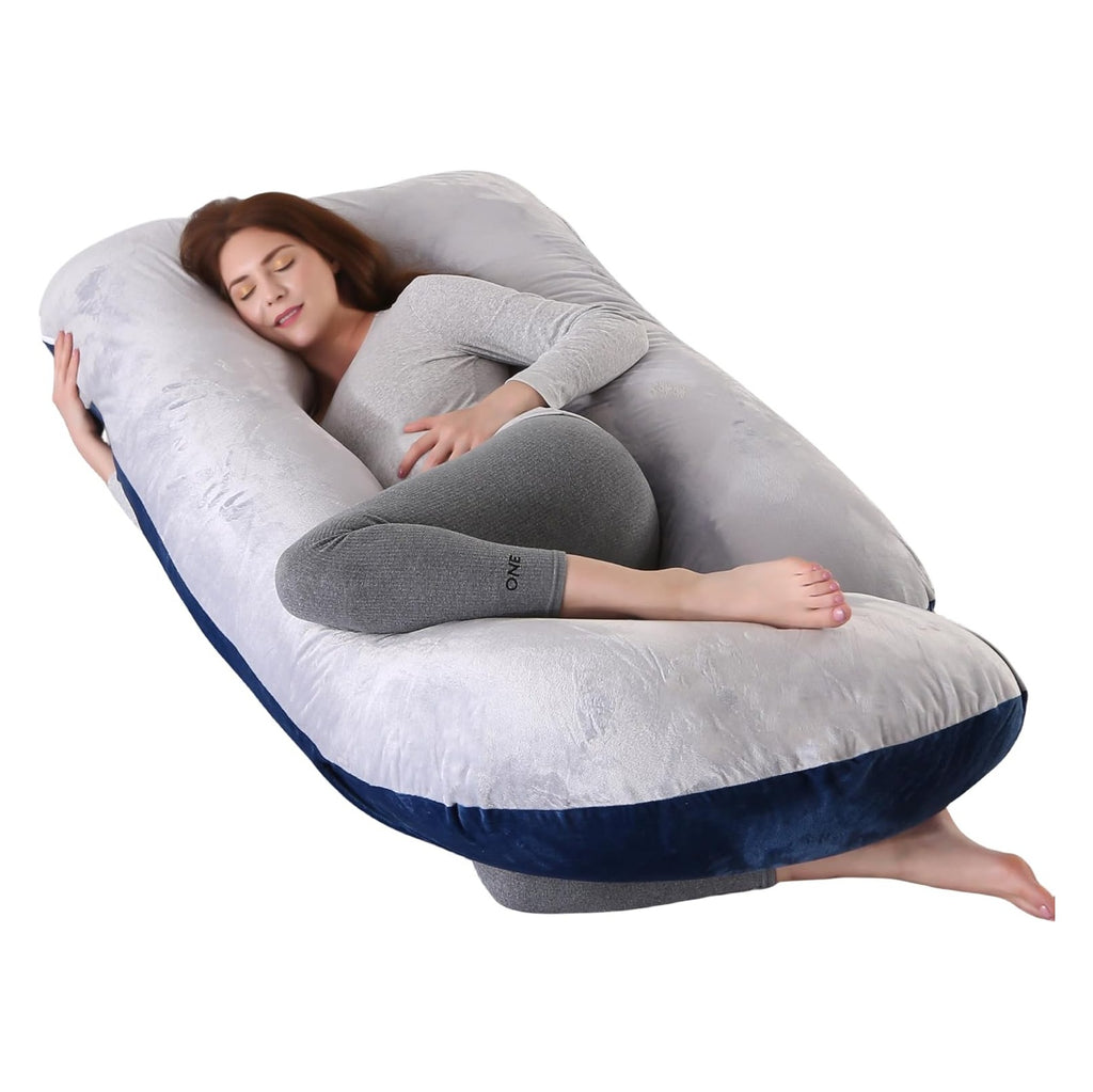 Pregnancy Pillow, Full Body  Maternity Pillow with Removable Washable Cover - Sleep Support for Legs, Back, Neck, Shoulder, HIPS, Belly for Pregnent Women