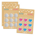 Its a Girl Tic Tac Toe Board Gender Reveal Scratch Off Scratcher Lottery Tickets Cards Double Sided Gender Announcement Cards Family Friends Baby Shower Game 25 Pack