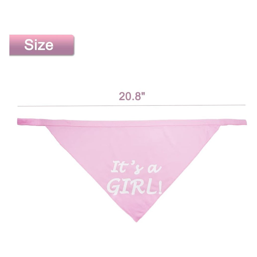 It’s a Boy or It’s a Girl Dog Bandana Pregnancy Announcement Dog Bandana Baby Announcement Triangle Pet Scarf Scarves Gender Reveal Photo Prop