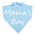 Mom’s Boy Dog Bandana Gender Reveal Pets Bandana Reversible Triangle Dogs Scarf Photo Prop Blue