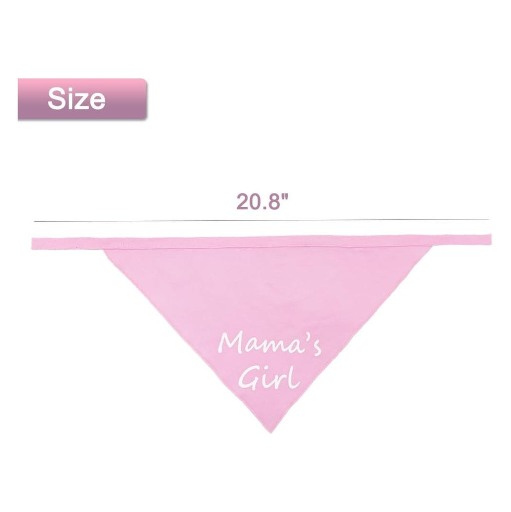 Mom’s Girl Dog Bandana Gender Reveal Pets Bandana Reversible Triangle Dogs Scarf Photo Prop Pink