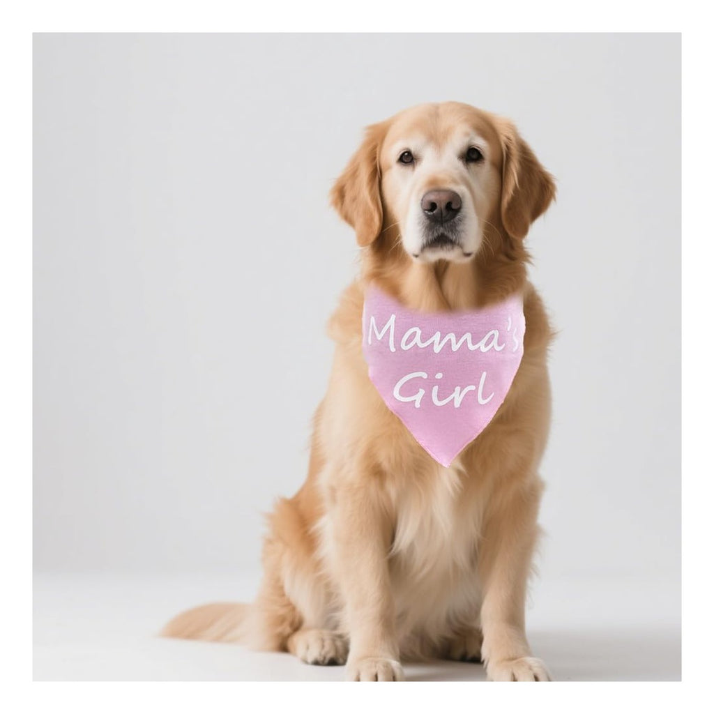 Mom’s Girl Dog Bandana Gender Reveal Pets Bandana Reversible Triangle Dogs Scarf Photo Prop Pink