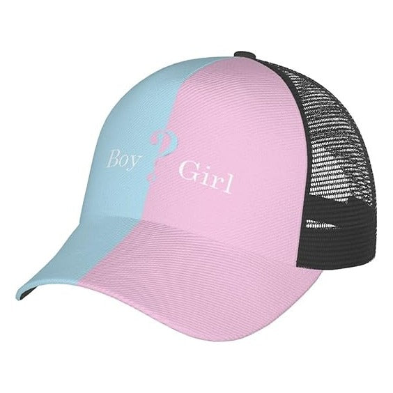 Gender Reveal Party Decorations,Baby Shower Trucker Adjustable hat,Boy or Girl Pregnancy Announcement Gifts idea