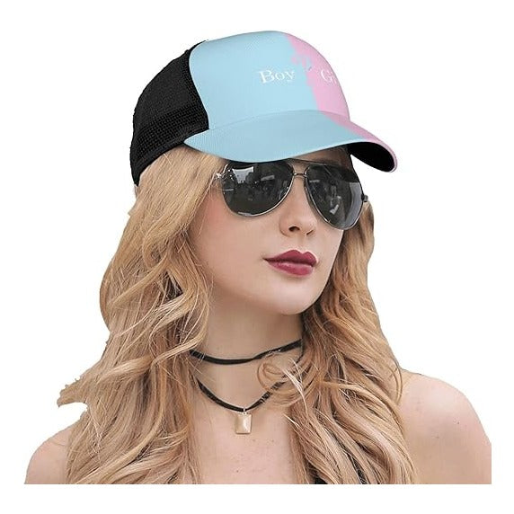 Gender Reveal Party Decorations,Baby Shower Trucker Adjustable hat,Boy or Girl Pregnancy Announcement Gifts idea