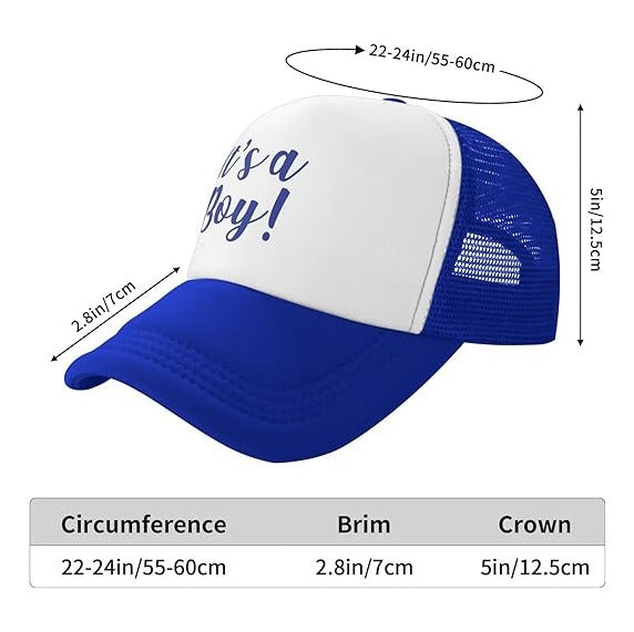 Gender Reveal Party Decorations,Baby Shower Trucker Adjustable hat,Boy or Girl Pregnancy Announcement Gifts idea