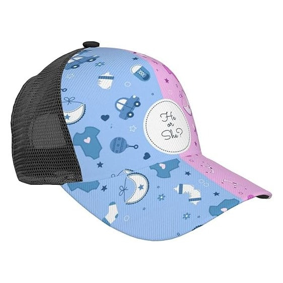 Gender Reveal Party Decorations,Baby Shower Trucker Adjustable hat,Boy or Girl Pregnancy Announcement Gifts idea