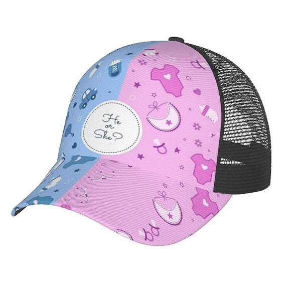 Gender Reveal Party Decorations,Baby Shower Trucker Adjustable hat,Boy or Girl Pregnancy Announcement Gifts idea
